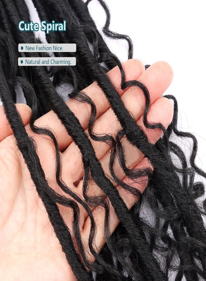 فلايتينغ شعر كروشيه Goddess Locs، مُجهز مسبقًا، 20 بوصة، شعر كروشيه جديد على طراز Boho Faux Locs مع أطراف مجعدة، 8 عبوات، شعر كروشيه Bohemian River Locs للنساء ذوات البشرة السمراء 1B - Image 4
